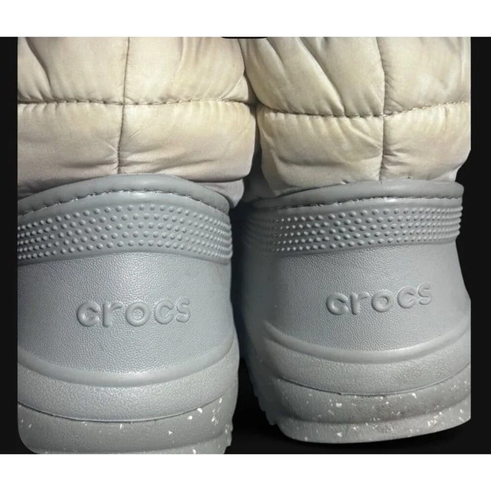 Crocs Women's Grey and White Boots